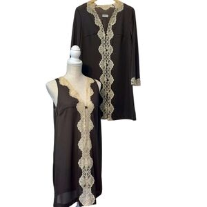 Emilio Pucci 2 Piece Peignoire Set Robe & Chemise